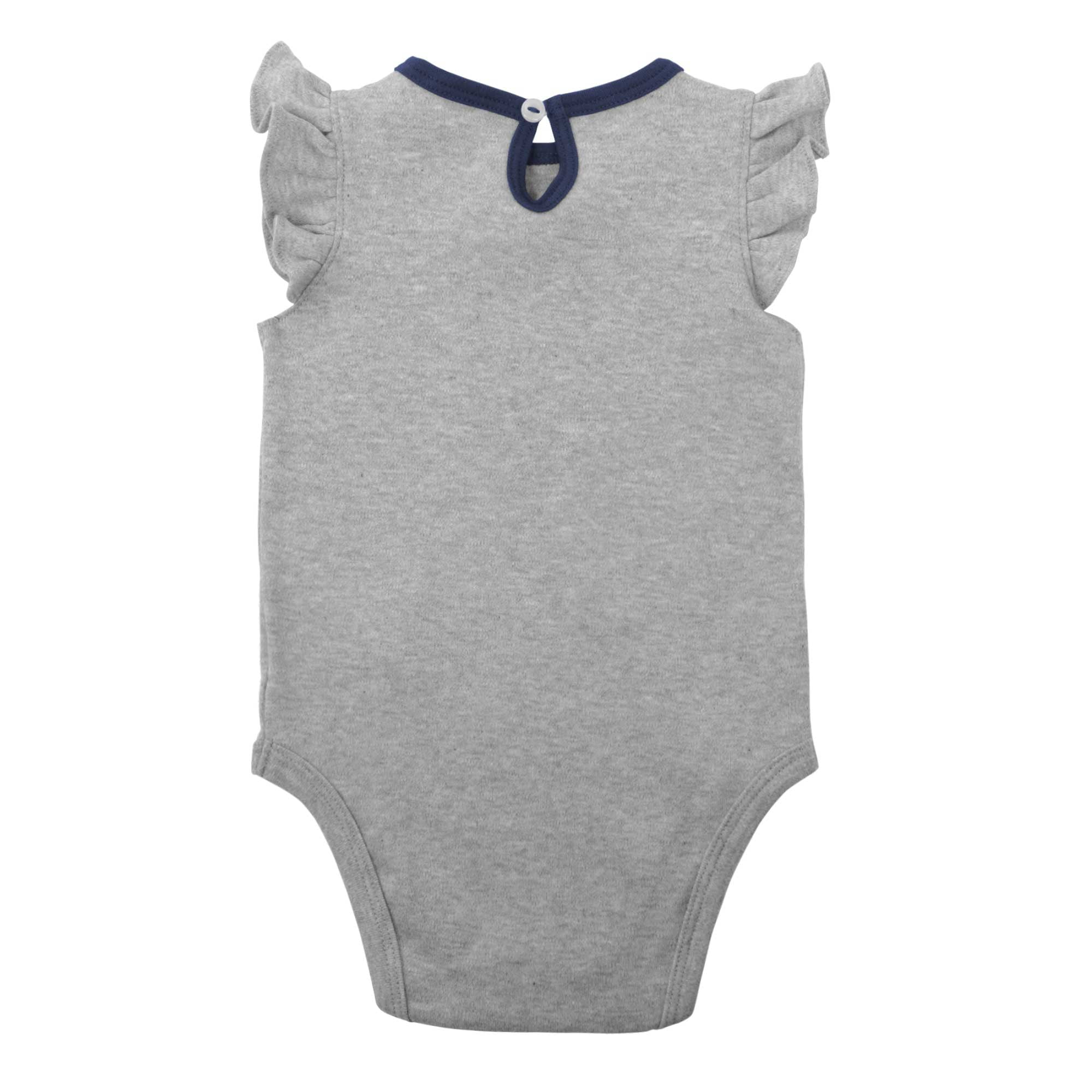 Girls Newborn & Infant Navy/Heather Gray Atlanta Braves Little Fan Two-Pack Bodysuit Set