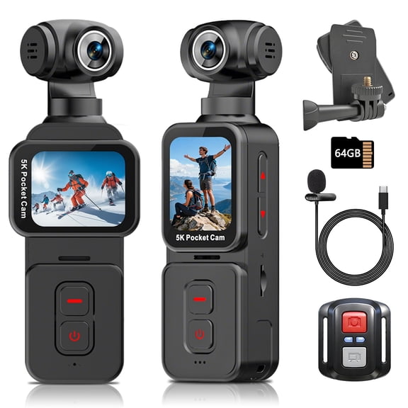 Cámara para Vlogging VOLAREON 5K con Lente Motorizado Giratorio
