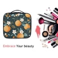 thumbnail image 6 of FORMRS Travel Makeup Bag Large Capacity Train Case Cosmetic Organizer with Adjustable Dividers, Green Oranges, 6 of 8