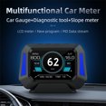 thumbnail image 3 of Universal Car OBD cableado HUD LCD Velocímetro Odómetro Tiempo de voltaje Temperatura Presión de aire Presión de aire Pantalla Automotriz Accesorio Noticed VI009604-00B, 3 of 7