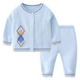 thumbnail image 1 of MeetoTime Ensemble Chandail Unisexe pour Tout-Petit Automne 2 Pcs Cardigan Chandail et Pantalon Garçons Filles, 1 of 8