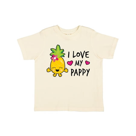 

Inktastic I Love My Pappy with Pineapple Gift Toddler Toddler Girl T-Shirt