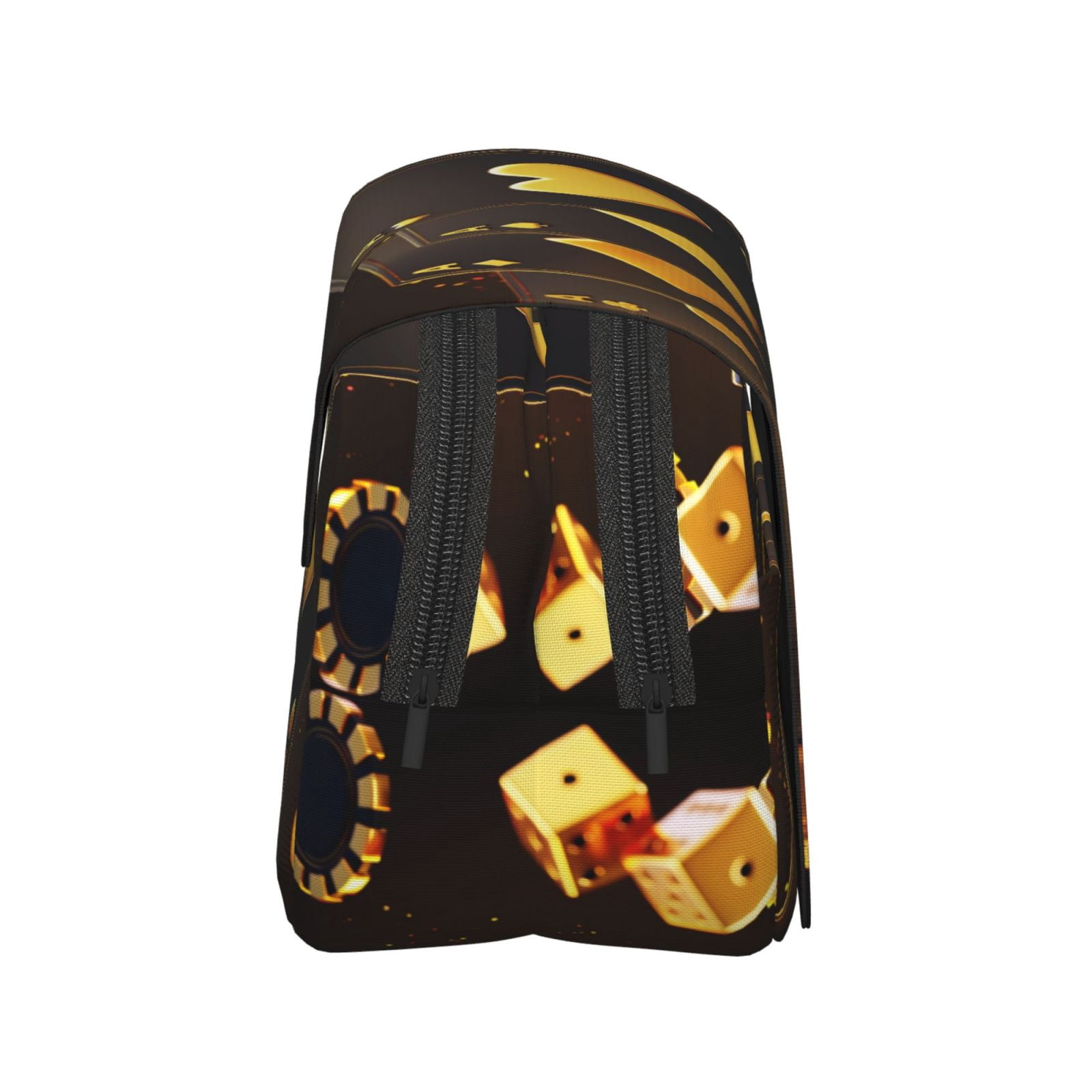 Rateoe Casino Playing Cards Pattern Double Clamshell Pen Case, Storage Organizer with Two Zipper Compartments– Holds Up to 50 Pencils & Pens