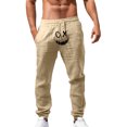 thumbnail image 1 of Zszcpp High Waisted Pants Mens Cropped Simple Style Long Suitable Cartoon Print Daily Life Lounge Trousers Casual Trouser, 1 of 4