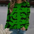 thumbnail image 2 of asdoklhq Womens Plus Size Tops Clearance,Women's Halloween Print Long-sleeved Sweatshirt Casual Blouse Pullover, 2 of 4