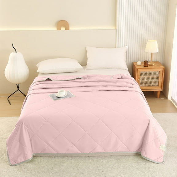 Yokan Soybean Fiber Cooling Quilt, Breathable Cotton-Spandex Comforter, Humidity-Regulating All-Season Bedding, Machine Washable Comforter for Hot and Cold Weather, Multiple Color Choices Available