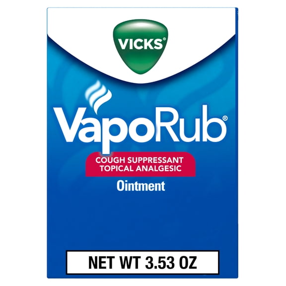 Vicks Vapo Rub Topical Chest Rub and Analgesic Ointment, Cough Medicine for Cough Relief, 3.53 Oz