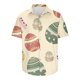 thumbnail image 5 of Mens Manga Corta Botón Abajo Camisas Botones Casuales Pascua Impresión Turndown Blusa, 95% Poliéster 5% Camisa de Spandex para la Fiesta, Negocios Y Diario, 5 of 5