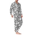 thumbnail image 2 of Uemuo Hand Drawn Snake Pattern 2-Piece Loungewear Set - Men’s Soft Sleepwear, Cozy Winter PJs, Comfy Sleep Set-X-Large, 2 of 7