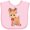 AD-Pink, variant on Inktastic Cute Christmas Reindeer with Christmas Lights Boys or Girls Baby Bib