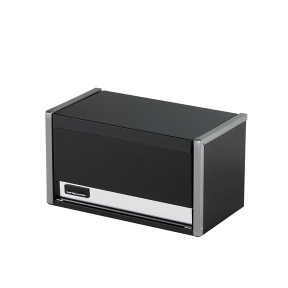 Portable 8.6-inch Metal Tool Box with 3 Drawers, Black Tool Organizer for DIY & Professional Use