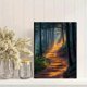 thumbnail image 2 of Qisvanset Framed Canvas Wall Art 12x16 Inch Sunlit Misty Forest Path Tranquil Nature Decor, 2 of 5