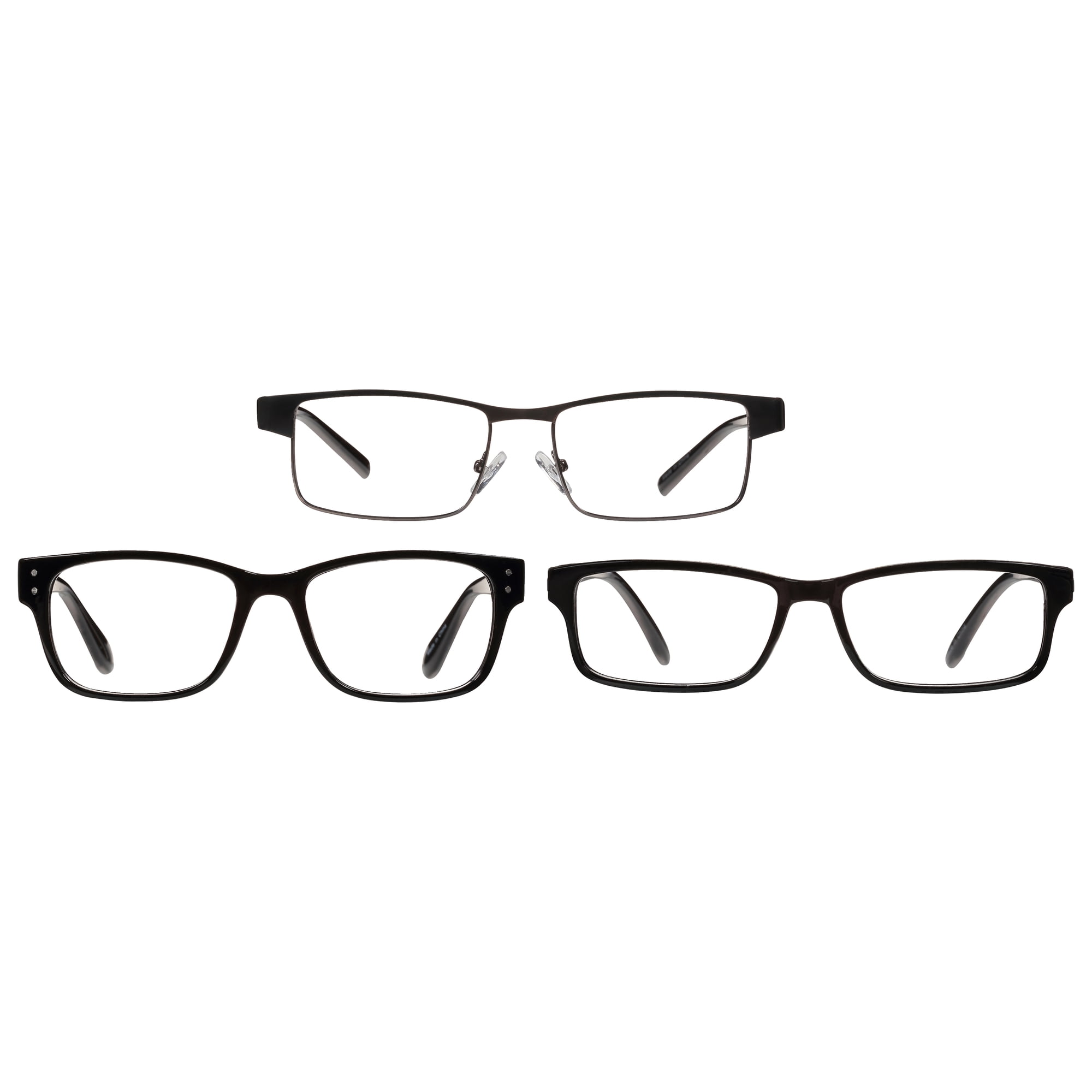 M+ Men's 3-pack Reading Glasses - Oliver/Birch/Frazier +2.00