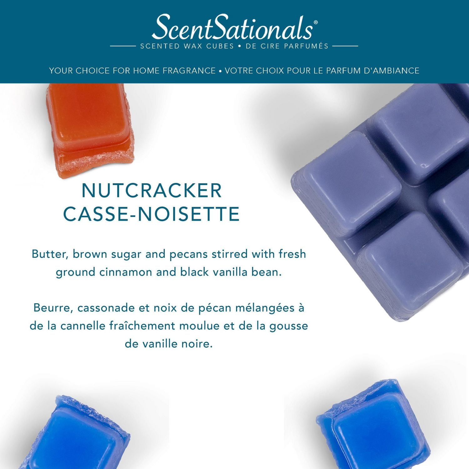Cubes de cire parfumée Paquet économique ScentSationals - Casse-Noisette