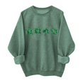 thumbnail image 1 of Ounisa St. Patrick's Day Sweatshirt for Women Clover Graphic T Shirts Patty's Day Long Sleeve Tee Tops Pullover, 1 of 6