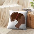 thumbnail image 4 of LALILO Throw Pillow Covers Portrait Beautiful African American Cushion Cover 18" x 18", 2 Pack, 4 of 6