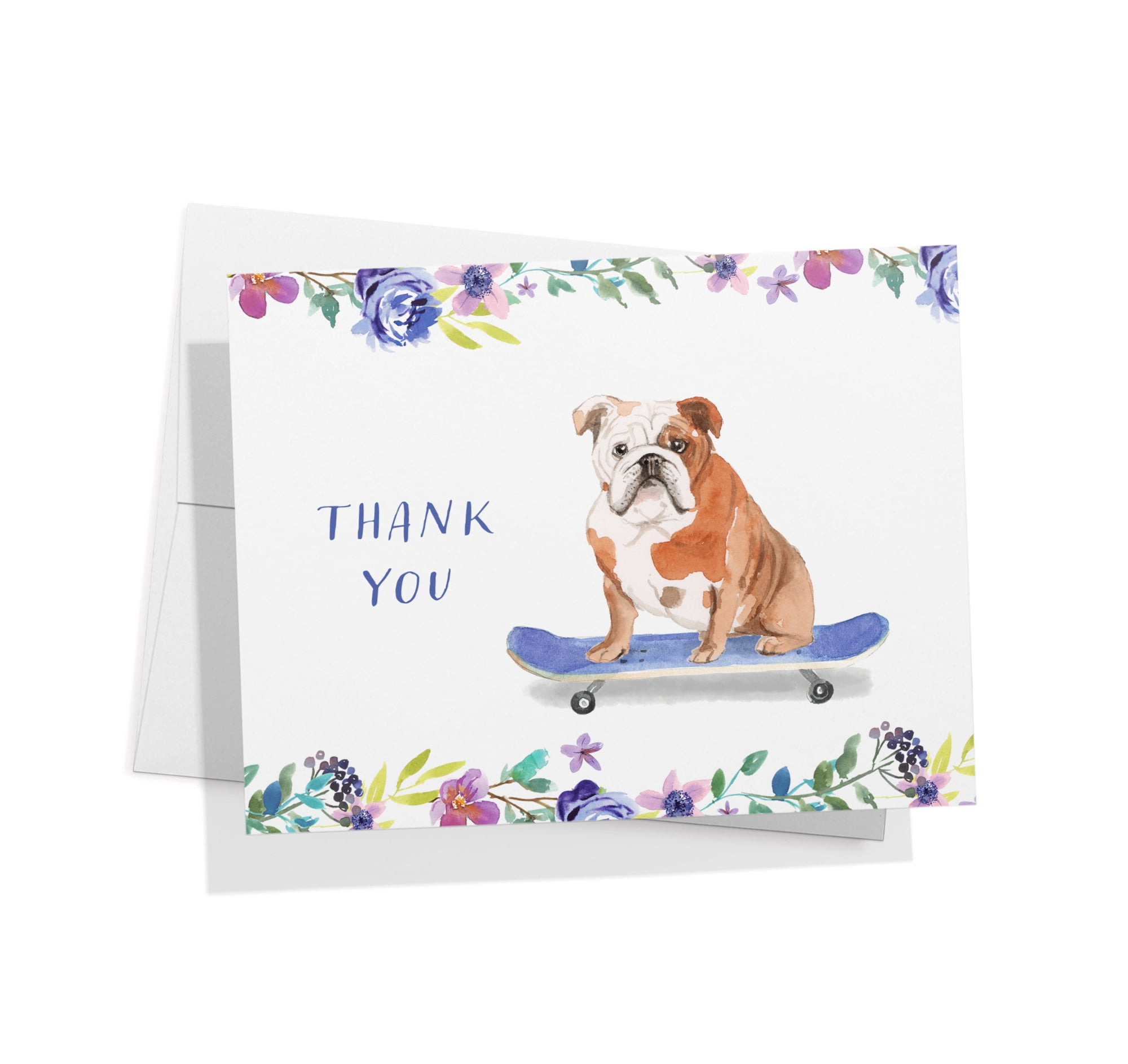 Thank You Cards Pack of 20 Blank Inside Dog in Cup Hallmark Stationery New USA 