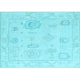 thumbnail image 1 of Ahgly Company Indoor Rectangle Oriental Light Blue Traditional Area Rugs, 4' x 6', 1 of 4