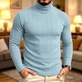 thumbnail image 4 of Gamivast Men's Mock Neck Ribbed Sweater Long Sleeve Slim Fit Pullover Soft Casual Tops for Daily Wear Autumn Winter, 4 of 9