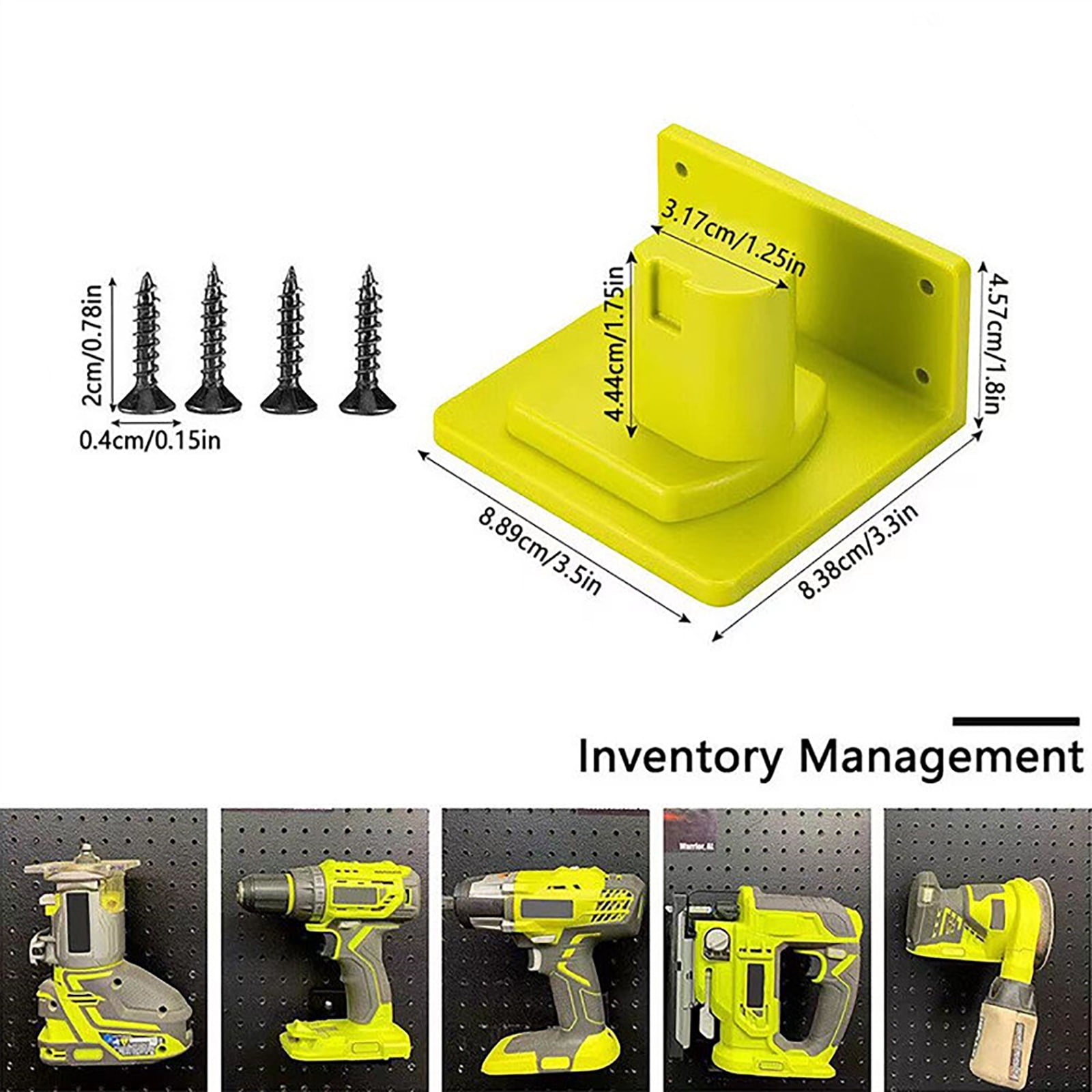 5x Battery Dock Holder Mounts, Screwable, Versatile Storage Solution for Power Tools for Ryobi 18V