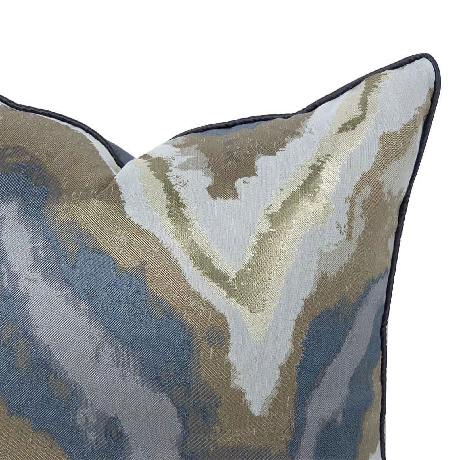 Decorative Couch Throw Pillow Covers,Sofa 18x18 Blue Gold Stylish Throw Pillows,Square Farmhouse Throw Cushions