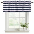 thumbnail image 2 of Purple Navy Blue Striped Valances for Windows, Decorative Rod Pocket Window Valance Curtains, Abstract Gradient Lines Art Short Curtain Drapes for Kitchen/Living Room, 2 Panels, 42" W x 12" L, 2 of 8