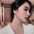 thumbnail image 2 of Heartbeat Diamond Red Temperament Small Earrings for Women, South Korea Fashion Network Birthday Gifts, 2 of 5