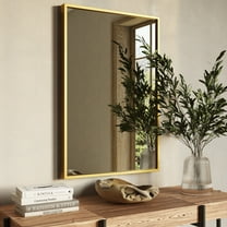Bali Modern Rectangle Wall Mirror - 36" Gold