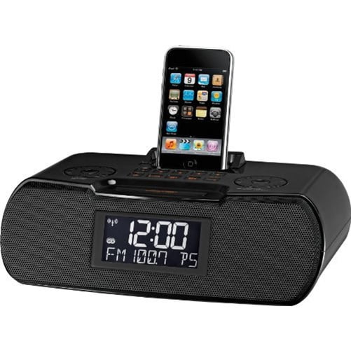 Sangean AM/FMRDS Atomic Clock Radio with iPod Dock, Black Walmart