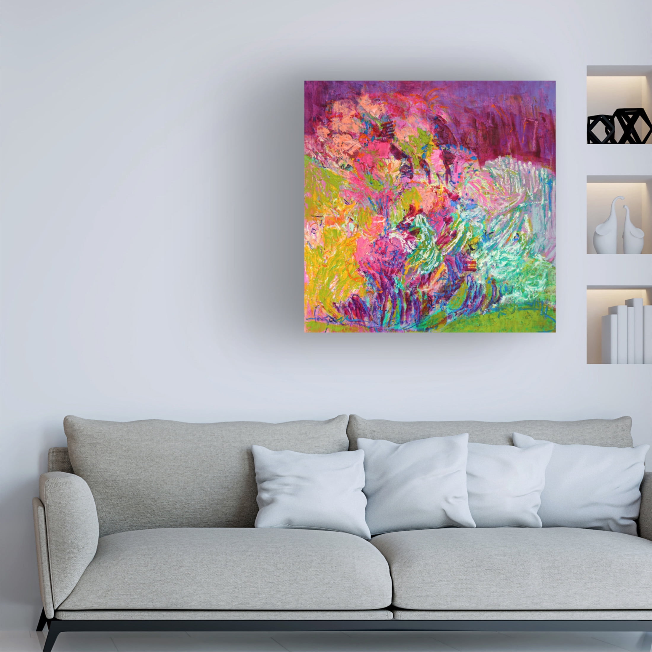 Canvas Wall Art - Dorothy Fagan 'Amonggreenpastures' Wall Art for Living Room, Bedroom, or Office Décor by Trademark Fine Art - 24 x 24 Inches