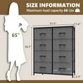 thumbnail image 2 of edx 8 Drawer Fabric Dresser for Bedroom, Chest of Drawer Organizer Storage Cabinet for Closet, Entryway, Grey, 2 of 7