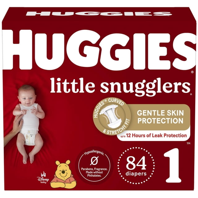 Huggies Little Snugglers Baby Diapers, Giga Pack, Sizes: N-2
