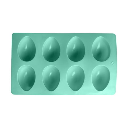 

VEAREAR Candy Mold Easy Demoulding Non-stick Heat-resistant DIY Three-dimensional 8 Grids Easter Egg Shaped Silicone Cake Mold Kitchen Supply