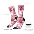 thumbnail image 2 of Yiaed Rose Rabbit Print Great elasticity Crew Socks Sports socks for Men and Women, 2 of 5
