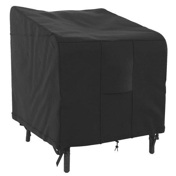 Housses de chaise de jardin noires 83,8 cm x 86,4 cm x 78,7 cm avec fermetures à boucle Mainstays (2 pièces).