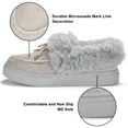 thumbnail image 5 of LUXUR Winter Shoes for Womens Moccasin House Slippers Slip On Ankle Boots Indoor & Outdoor, 5 of 7