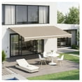 thumbnail image 2 of Beige Retractable Awning 13x8 ft - Patio Sun Shade Shelter, 2 of 6