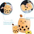 thumbnail image 4 of Plush Filled Bubble Tea Plush Cartoon Milk Tea Cup Pillow Large Soft Kawaii Kids, 4 of 5