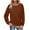 Brown, variant on Uaswgudfs ​Women's Casual Blouses Crew Neck Long Sleeve Sweatshirt with Ribbed Cuffs Hem Soft Smooth Fabric Relaxed Fit Comfort Pullover for Daily Outfits Beige L