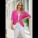 thumbnail image 5 of Cárdigan con Cuello en V y Aberturas Laterales, Rosa Brillante, Talla XXL, 5 of 10