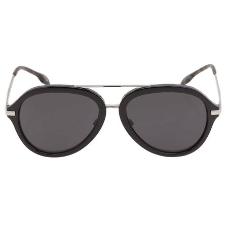 Burberry JUDE BE 4377 Metal Unisex Aviator Sunglasses Black 58mm Adult