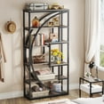 thumbnail image 3 of Tribesigns 70.8 inch Tall Bookshelf, 5-Tier Etagere Bookcase, Modern Book Shelf Display Tack Shelving with 8 Open Storage Shel for Home Office, Living Room, Vintage Grey, 3 of 8