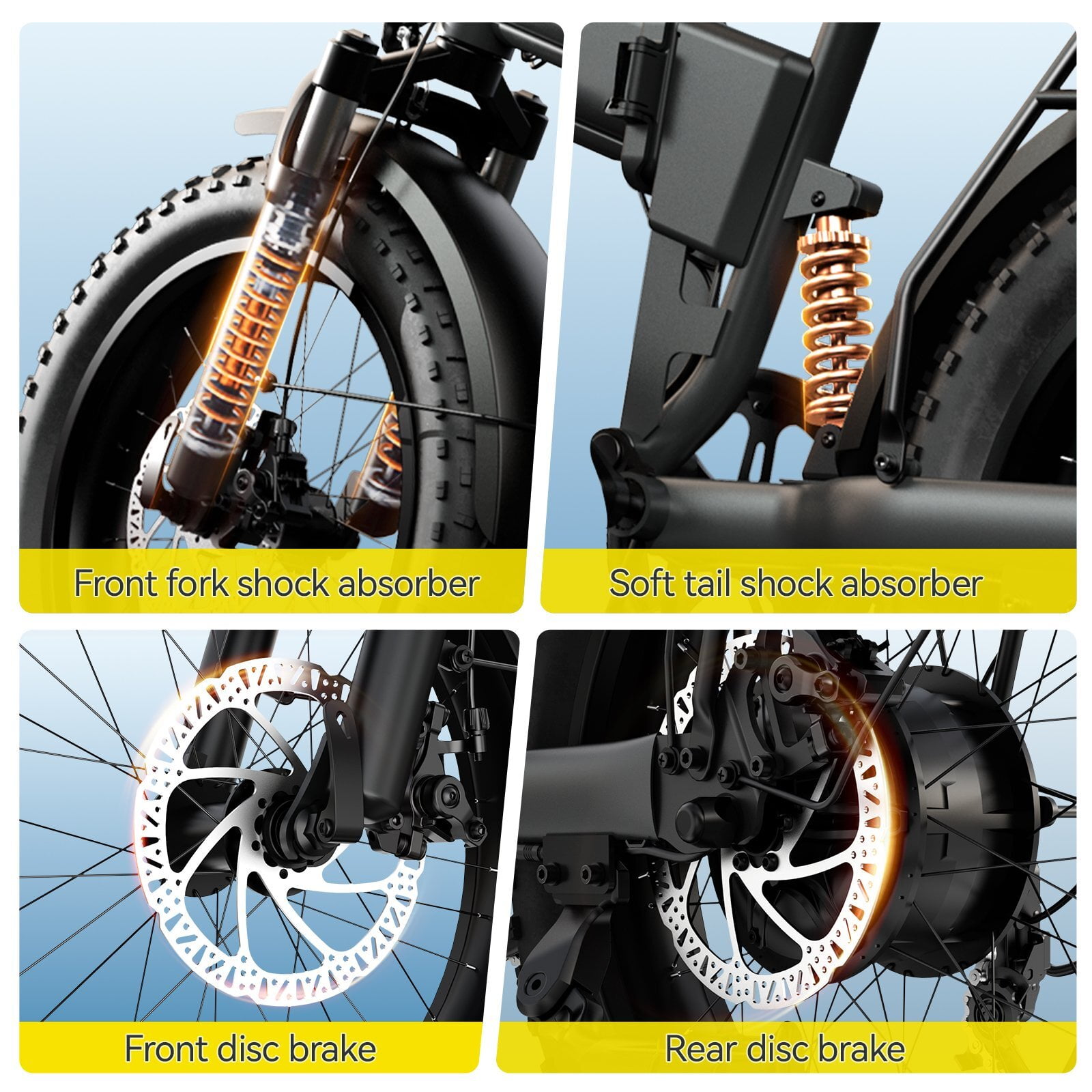 Electric Bike for Adults, Peak 1000W Motor Electric Bicycle, 20" Fat Tire E-Mountain Bike, 10.4Ah Battery UL2849, App Control