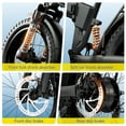 thumbnail image 5 of Electric Bike for Adults, Peak 1000W Motor Electric Bicycle, 20" Fat Tire E-Mountain Bike, 10.4Ah Battery UL2849, App Control, 5 of 7