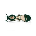 thumbnail image 4 of BLISSFUL STEP Chaussures pour Femmes Sandales à Talon Aiguille Haut à Bride Cheville à Nouer Bout Ouvert en Faux Suède Vert 6, 4 of 8