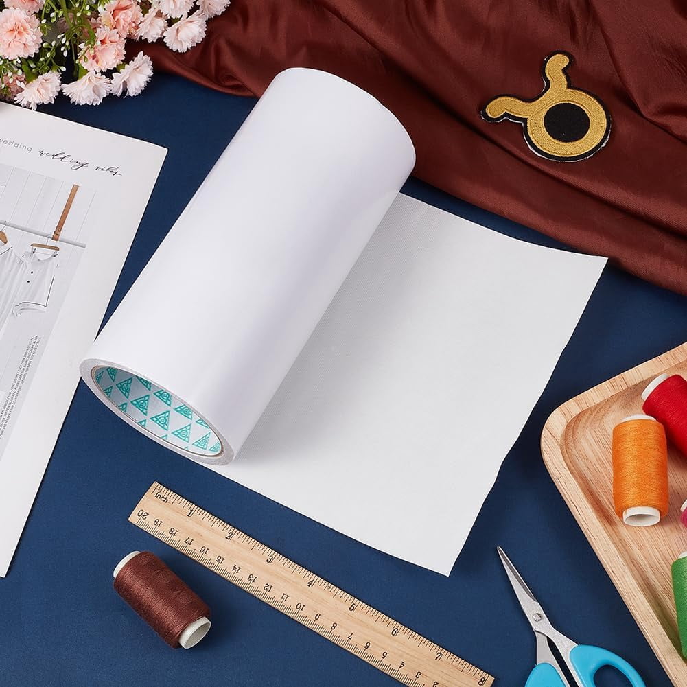 5m Adhesive Patch Heat Melt Fabric 7.87 inch Wide Iron on Adhesive Patch Double Sided for Badge Peel and Stick Pants Backpack Clothes Curtains Colorful DIY