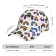 thumbnail image 2 of Disketp Cartoon Monster Trucks1 Print Baseball Caps for Outdoor Sports Fashion Casual Outdoor Caps Men Women, 2 of 6