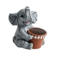 thumbnail image 2 of Eolstice Elephant Flower Pots, Cute Mini Planter For Small Plants, Cactus, Indoor Outdoor Home Office Desk Tabletop Decoration, Great Gift Idea, 2 of 7