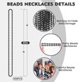 thumbnail image 2 of 100 collares de cuentas negras SHAOQINLIN, 84 cm, cuentas de fiesta, 2 of 7