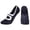Black, variant on Women's Yoga Socks Non Grip Socks with Ballet Strap for Pilates Barre Dance Workout Breathable Cotton 8.3 inches